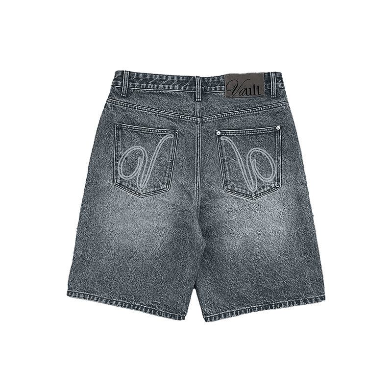 VAULT | ACID GRAY DENIM JORTS