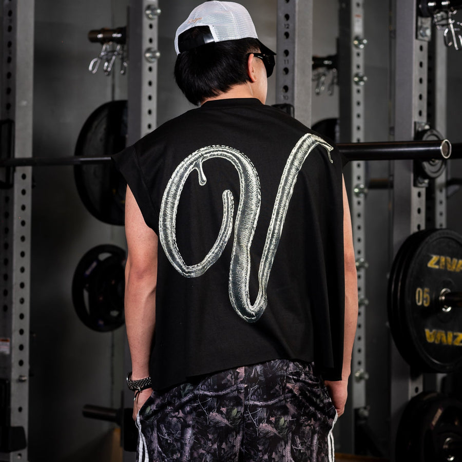 VAULT | THREADMARK MUSCLE TEE | BLACK
