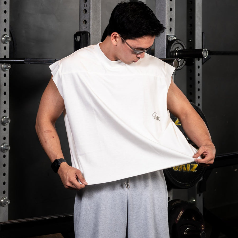 VAULT | THREADMARK MUSCLE TEE | OFF-WHITE