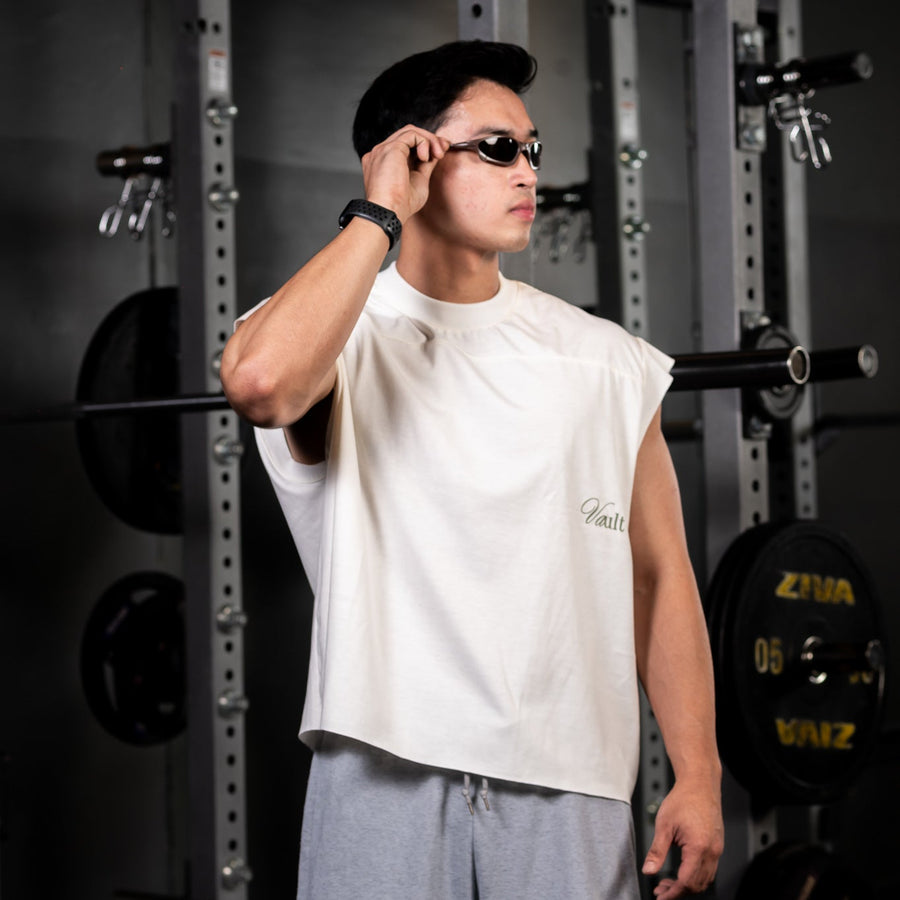 VAULT | THREADMARK MUSCLE TEE | OFF-WHITE