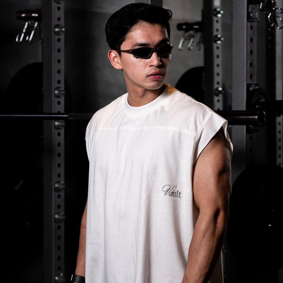 VAULT | THREADMARK MUSCLE TEE | OFF-WHITE