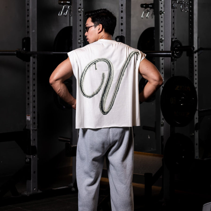 VAULT | THREADMARK MUSCLE TEE | OFF-WHITE