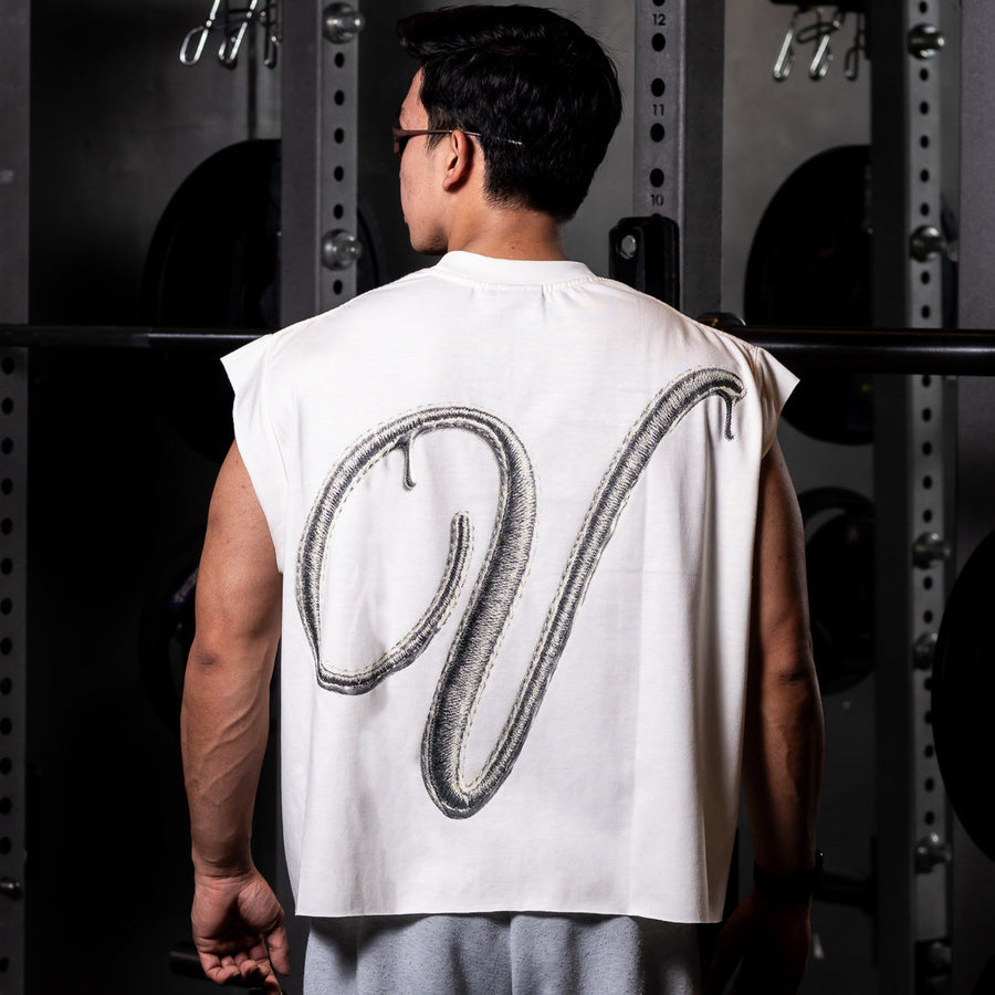 VAULT | THREADMARK MUSCLE TEE | OFF-WHITE