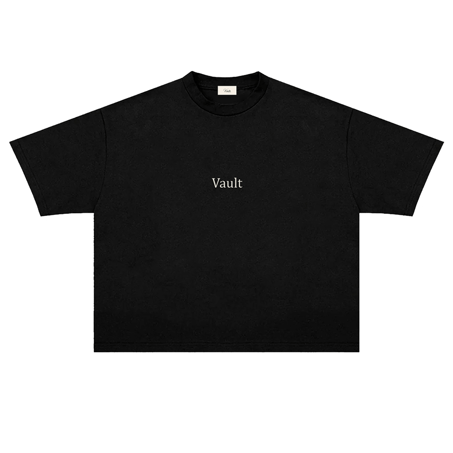VAULT | BLACK BASIC TEE (BOXY FIT)