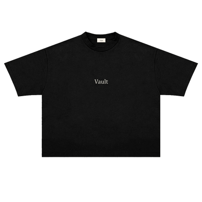 VAULT | BLACK BASIC TEE (BOXY FIT)