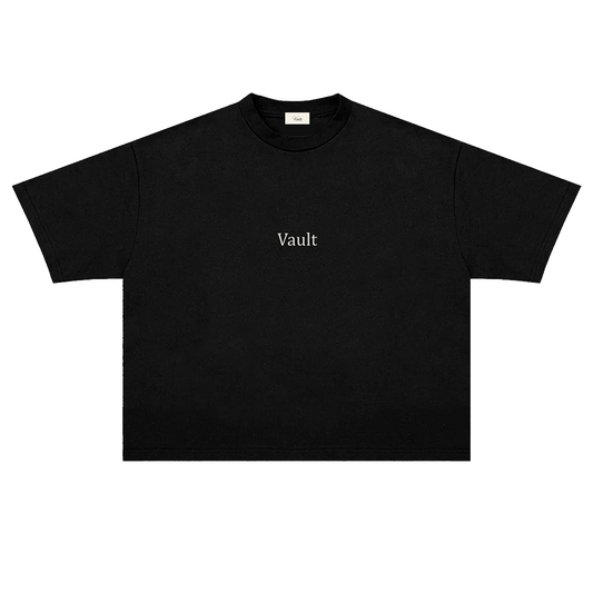VAULT | BLACK BASIC TEE (BOXY FIT)