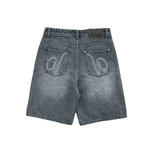 VAULT | ACID GRAY DENIM JORTS